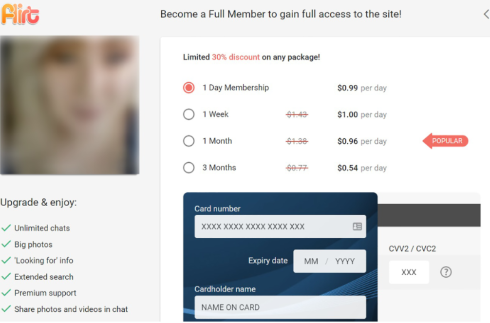 Membership Options: Free vs. Premium Flirt.com