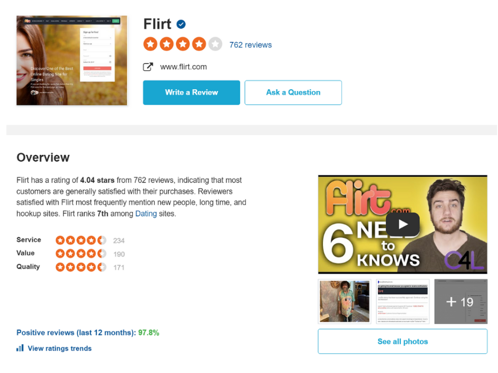 User Reviews and Testimonials Flirt.com